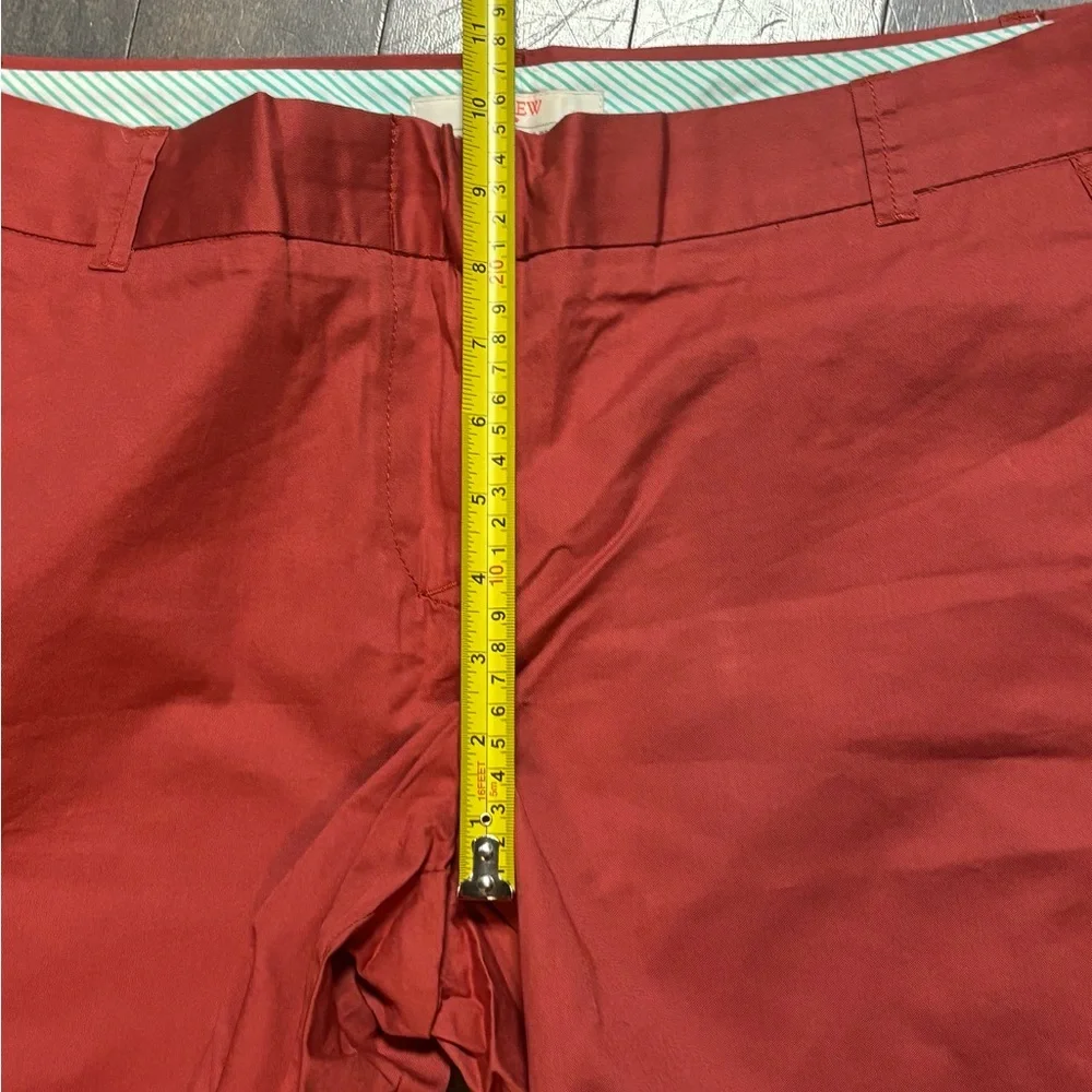 J. Crew Women Coral 100% Cotton Chino Broken In Shorts Size 12 7” - Picture 5 of 7